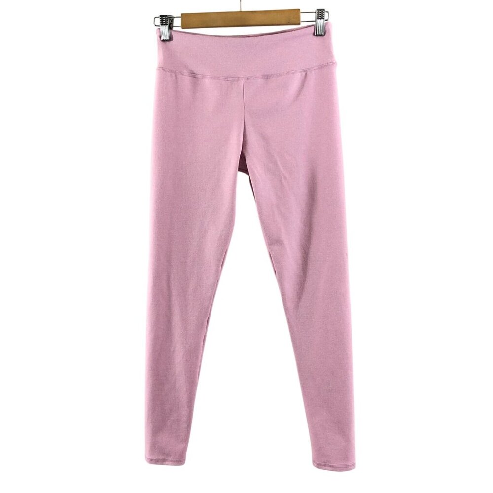 Jala Womens Leggings Gathered Heathered Pink Size M